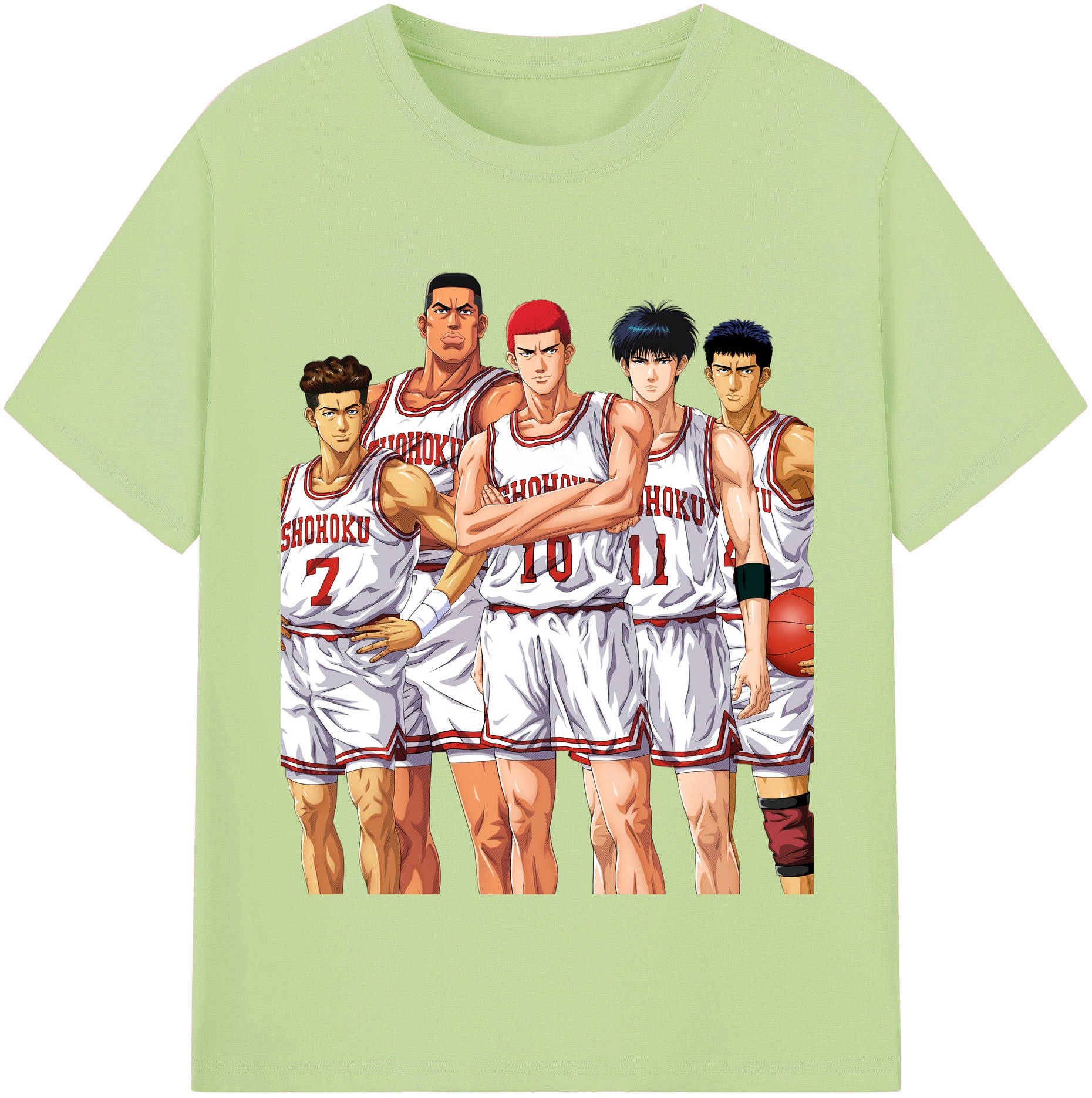 SLAM DUNK／スラムダンク 綿100％半袖Tシャツ（フロントプリント）